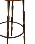 Zazu - Counter Stool - Dark Brown / Bronze