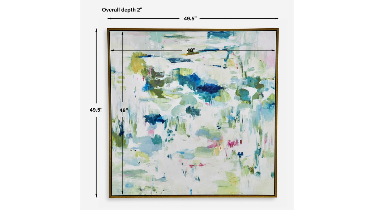 Abstract Reflections - Framed Canvas - Gray
