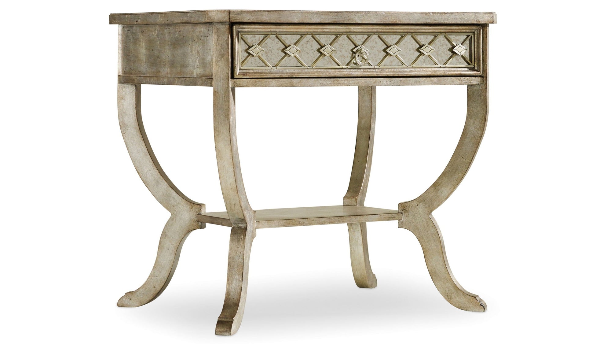 Sanctuary - Bedside Table - Pearl Silver