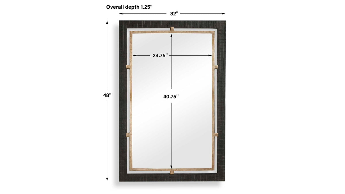 Guerra - Mirror - Walnut &amp; Brass