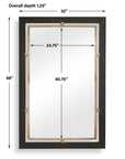 Guerra - Mirror - Walnut & Brass