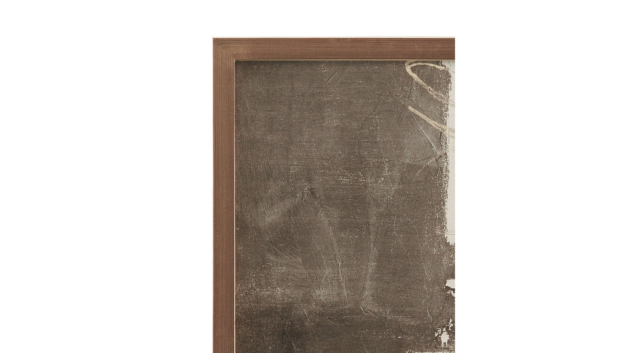 Neutral Contrast Section Framed Print - Beige / Dark Brown