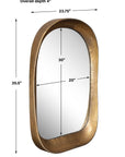 Bradano - Brass Arch Mirror - Bronze