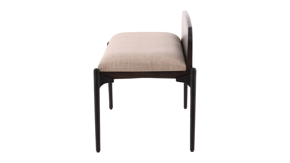 Estelle - Bench - Dark Brown / Beige