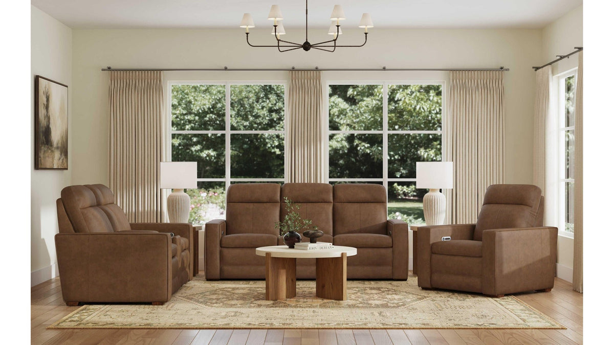 Dutch - Power Reclining Sofa With Console, Power Headrest, &amp; Lumbar