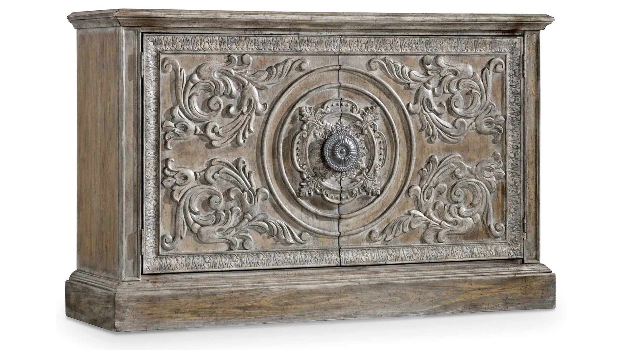 True Vintage - Melange 2-Door Accent Console - Dark Gray