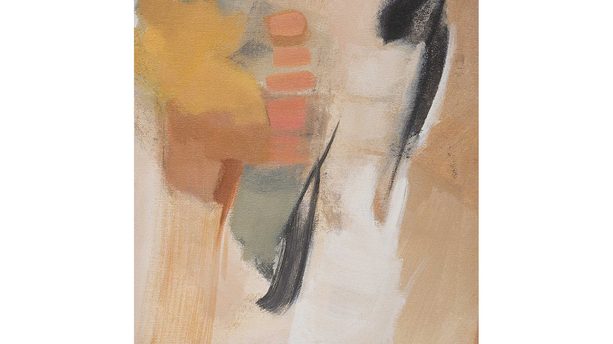 Uphill - Framed Abstract Print - Light Brown