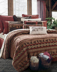 Cascade Lodge - Twin Comforter Set (Set of 4) - Red / Brown