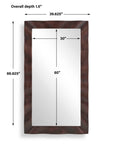 Wrinkle - Wavy Wood Mirror - Woodtone