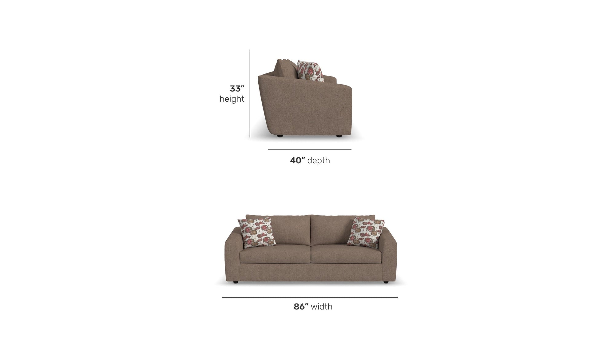 Chevy - Leather Sofa - Brown