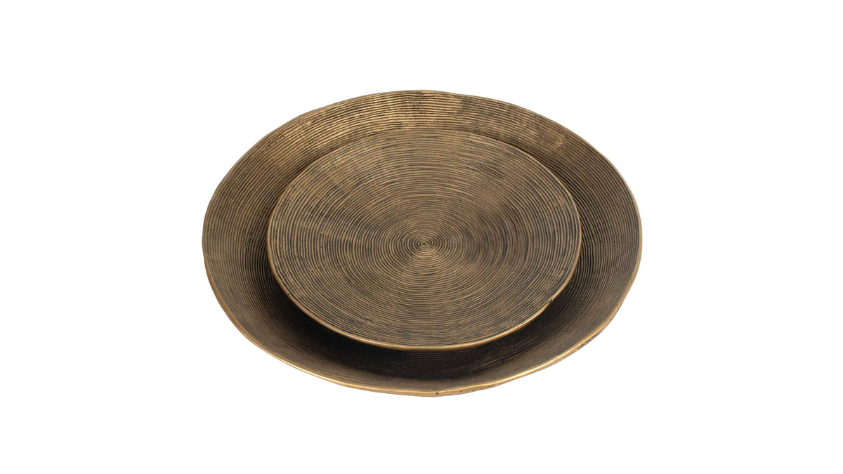 Stratum - Round Bowls (Set of 2) - Brass