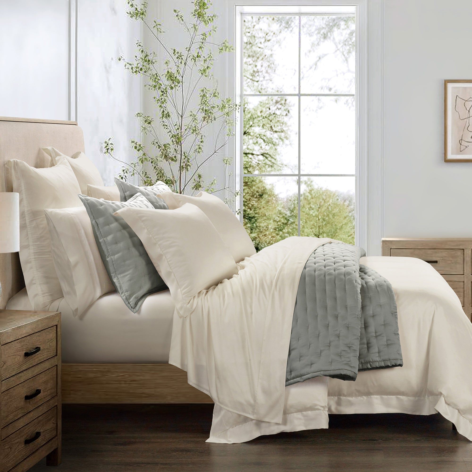 Lyocell - Full/Queen Eucalyptus Quilt Set (Set of 3) - Sage
