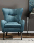 Dax - Mid-Century Accent Chair - Blue