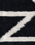 Antigua - Handwoven Oblong Pillow - Black / White