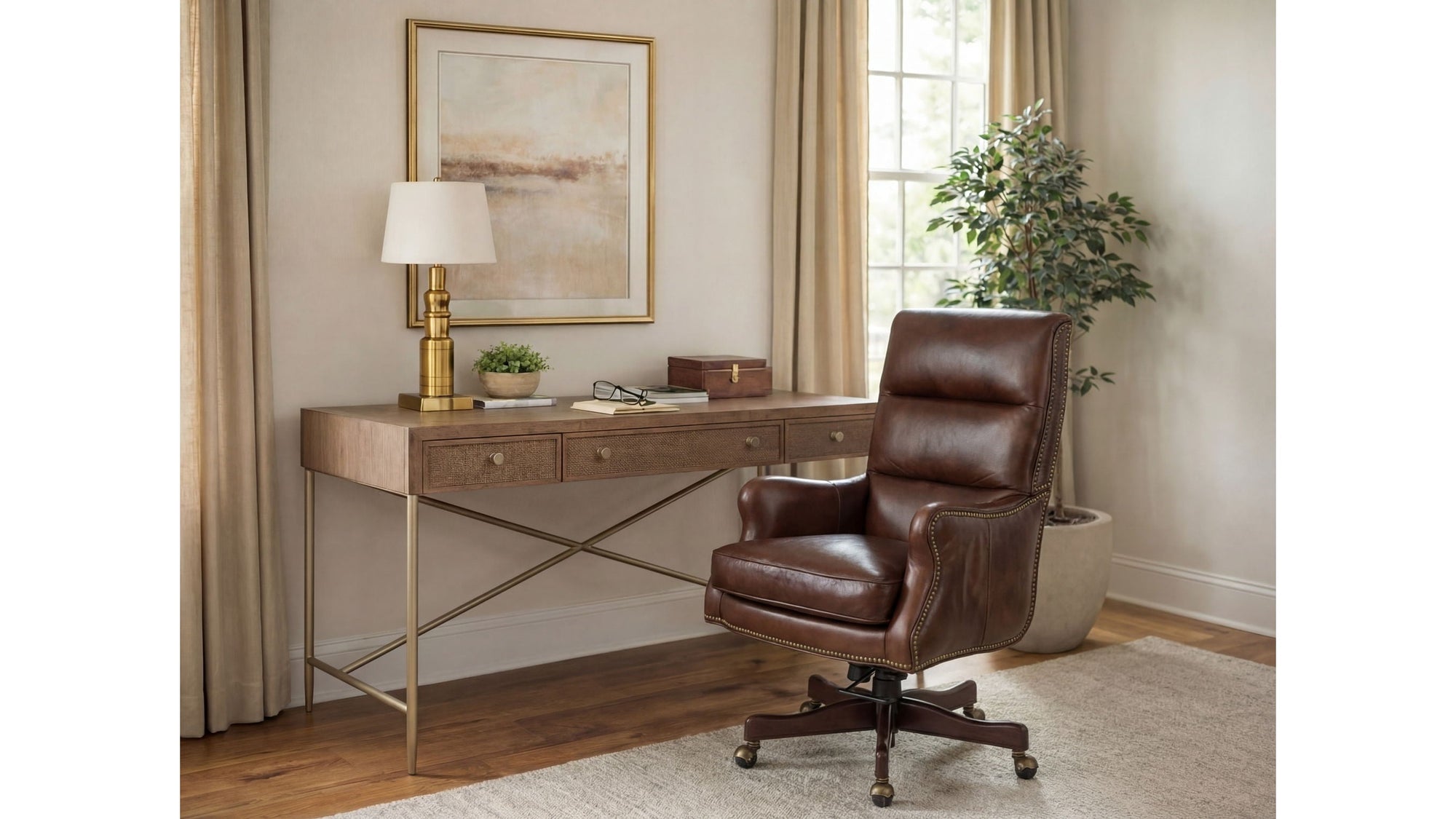 EC - Victoria Executive Swivel Tilt Chair - Dark Brown