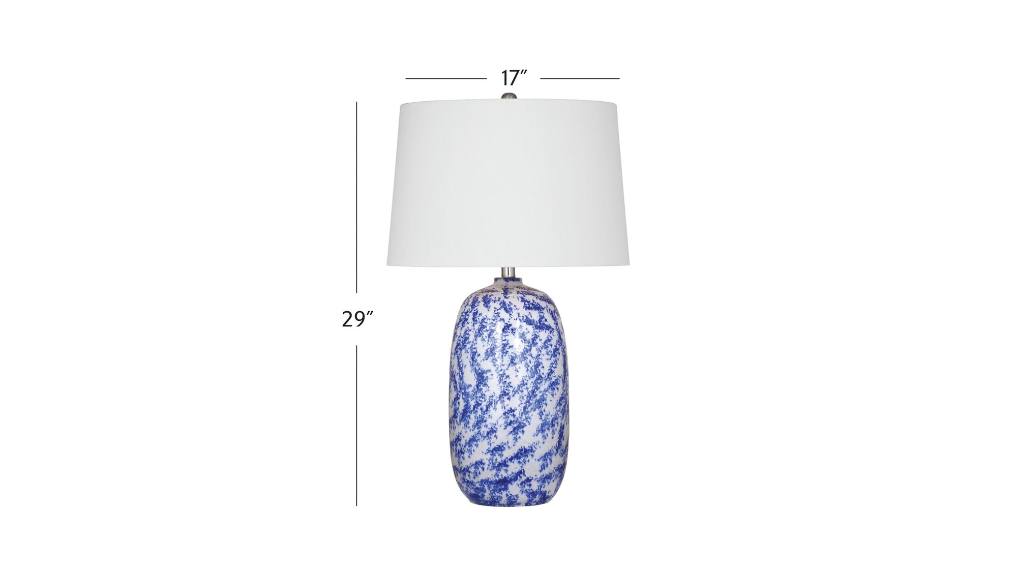 Mila - Table Lamp - Blue / Cream