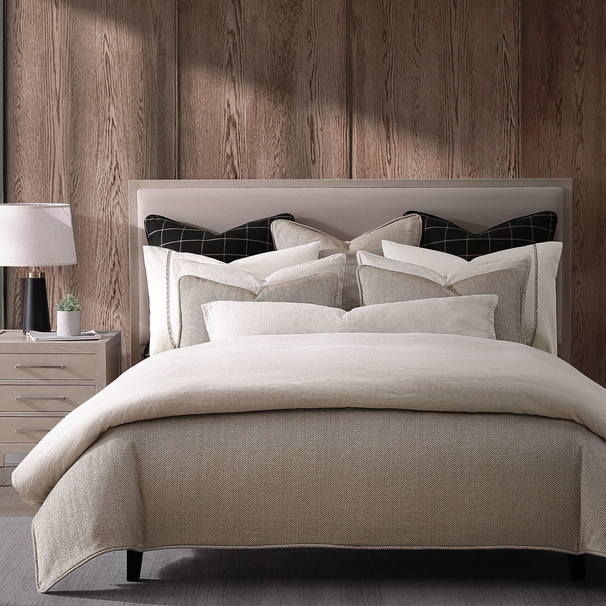Chenille Herringbone - Queen Comforter Set (Set of 3) - Sand