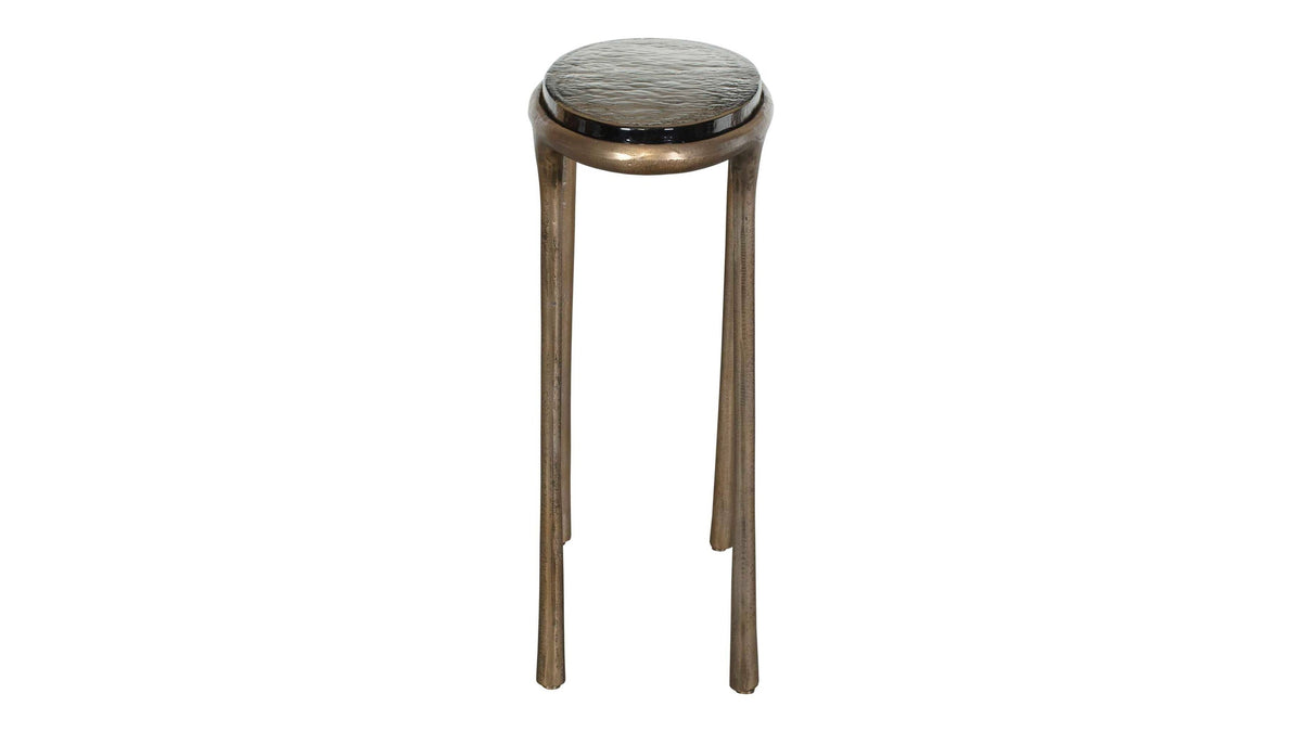 Ata - Oval Accent Table - Brass