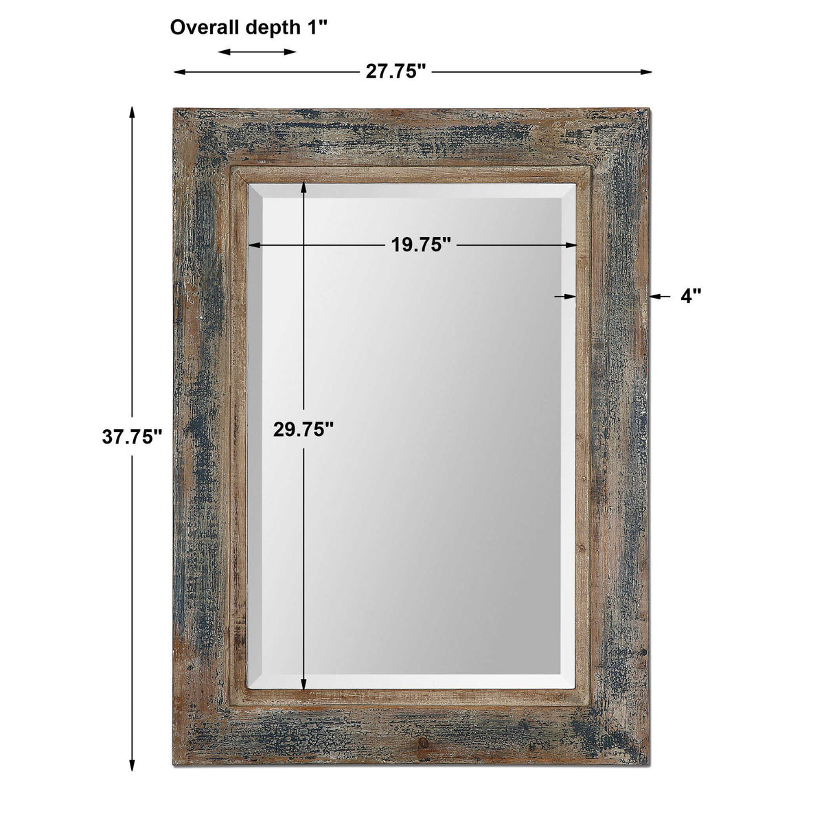 Bozeman - Mirror - Distressed Blue