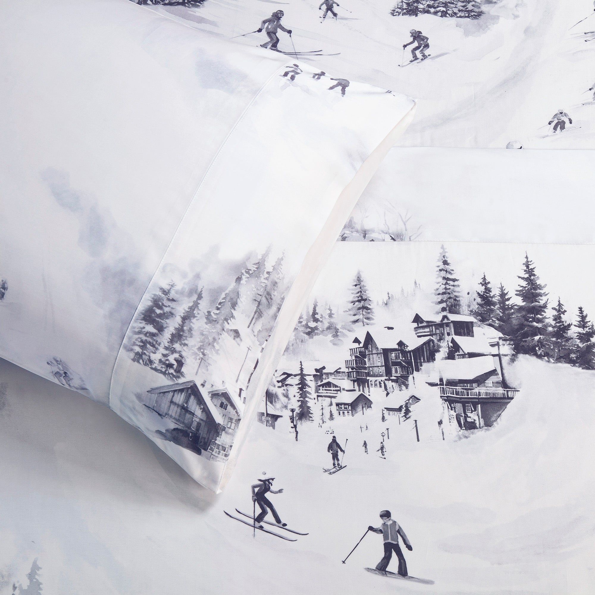 Ski Life - Twin Eucalyptus Sheet Set (Set of 3) - Gray