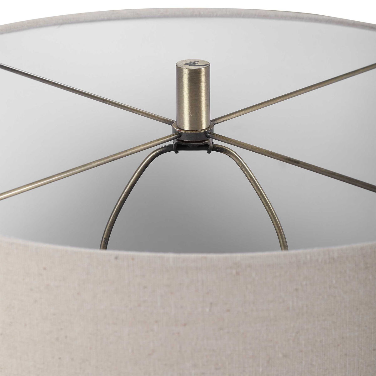 Prospect - Striped Accent Lamp - Light Brown