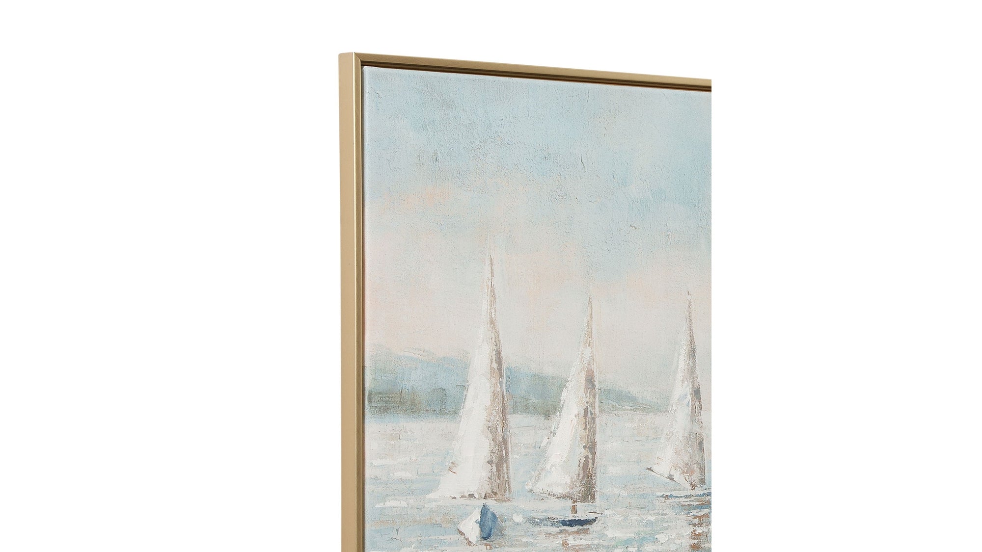 Sailing Day Framed Canvas - Blue