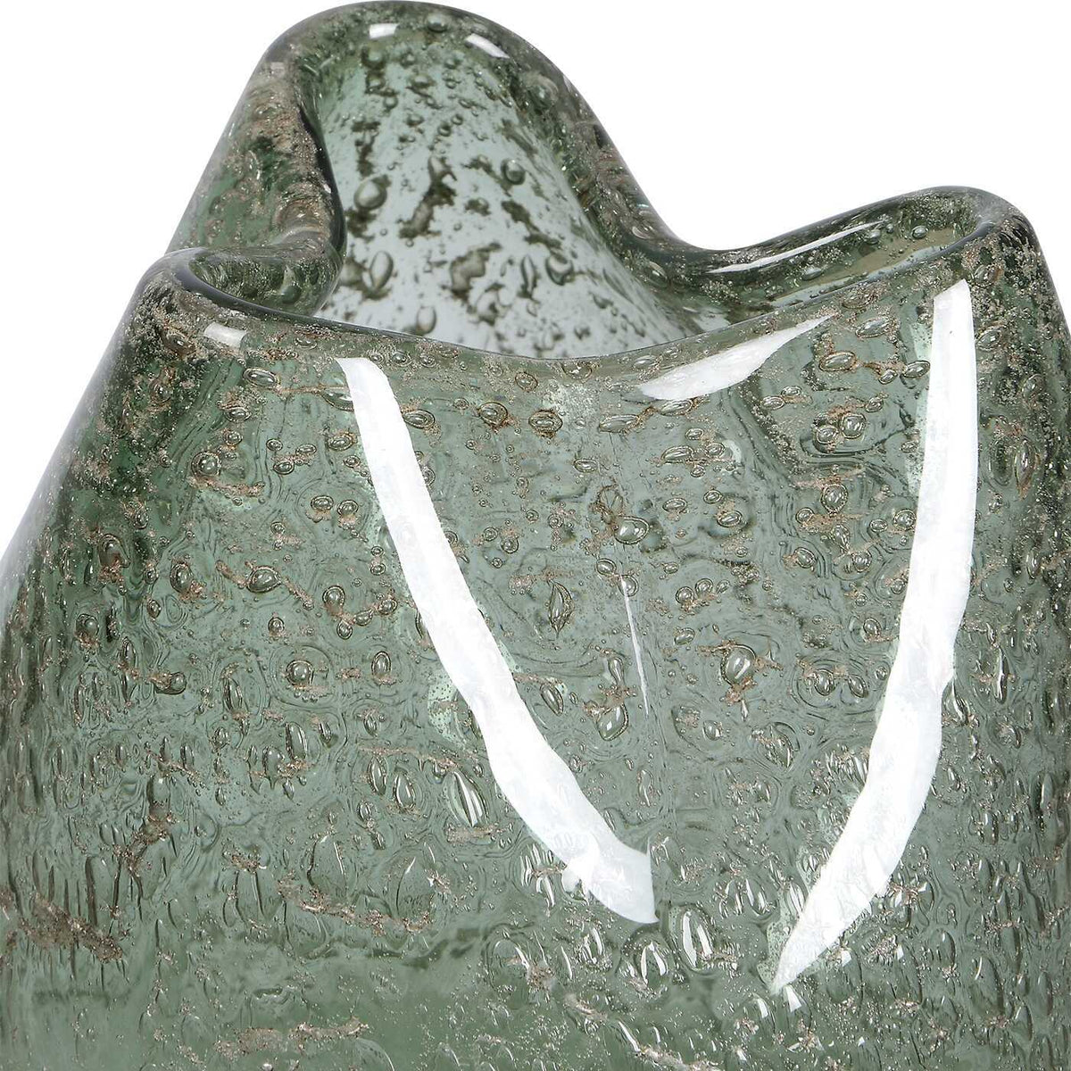 Chianti - Seeded Glass Vases (Set of 2) - Blue / Green