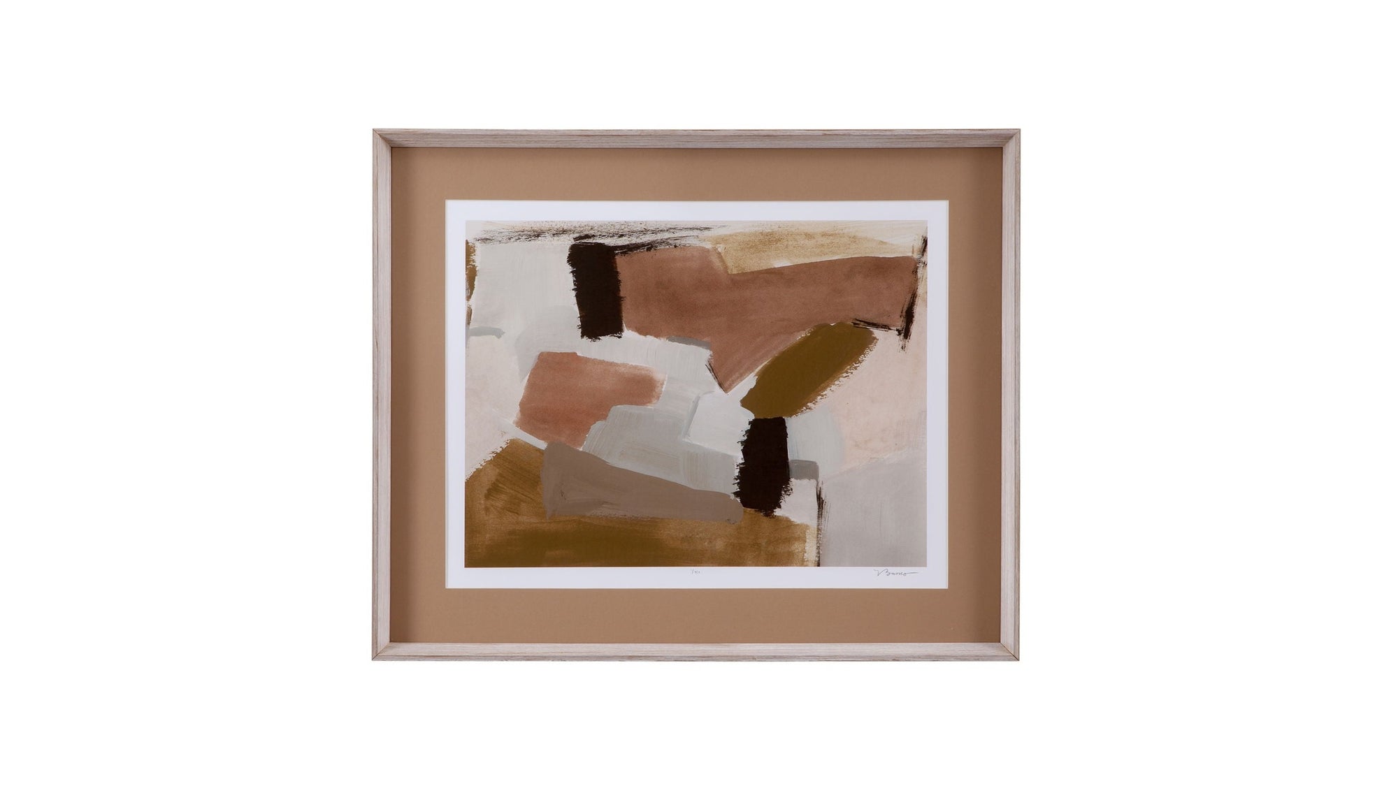 Almondine II Framed Art - Dark Brown