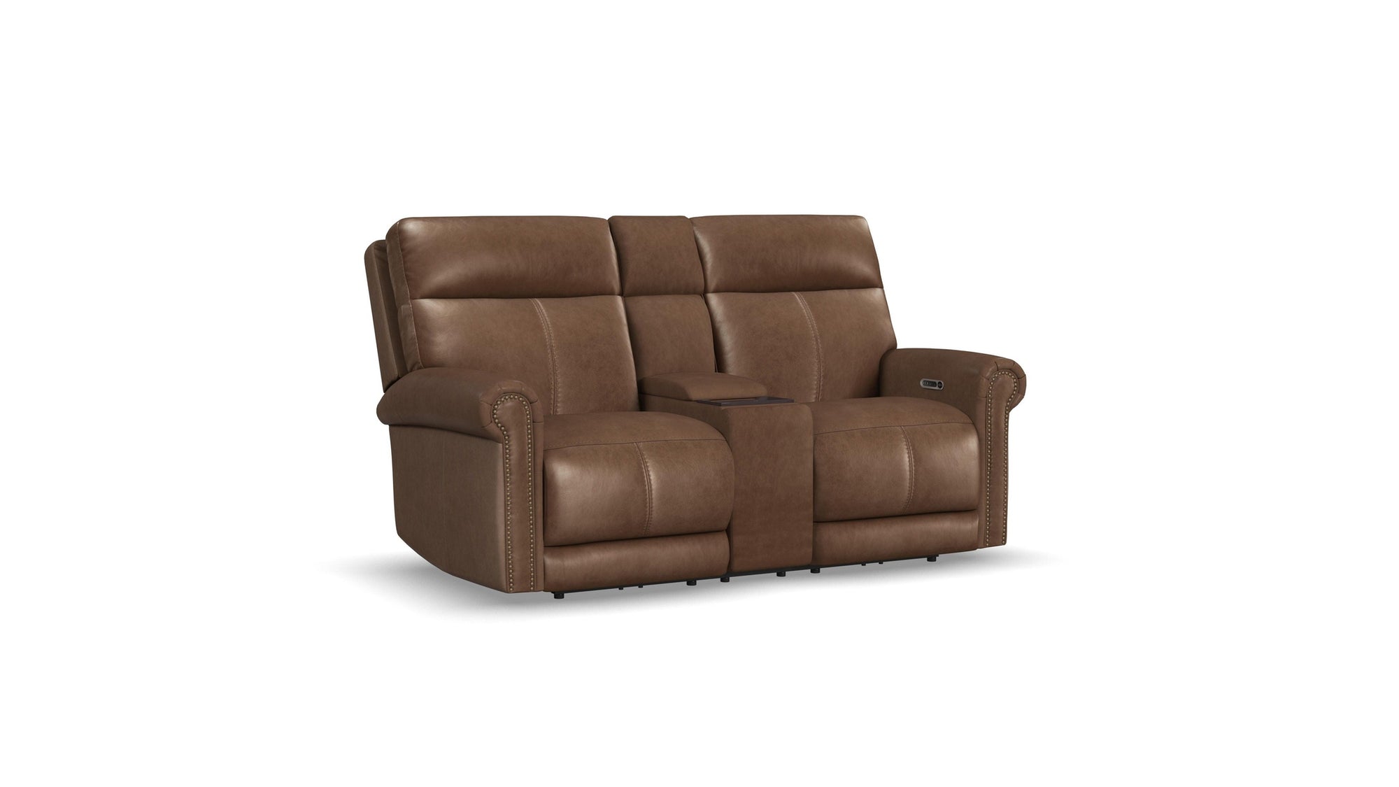 Alexander - Power Reclining Loveseat With Console, Power Headrest & Lumbar