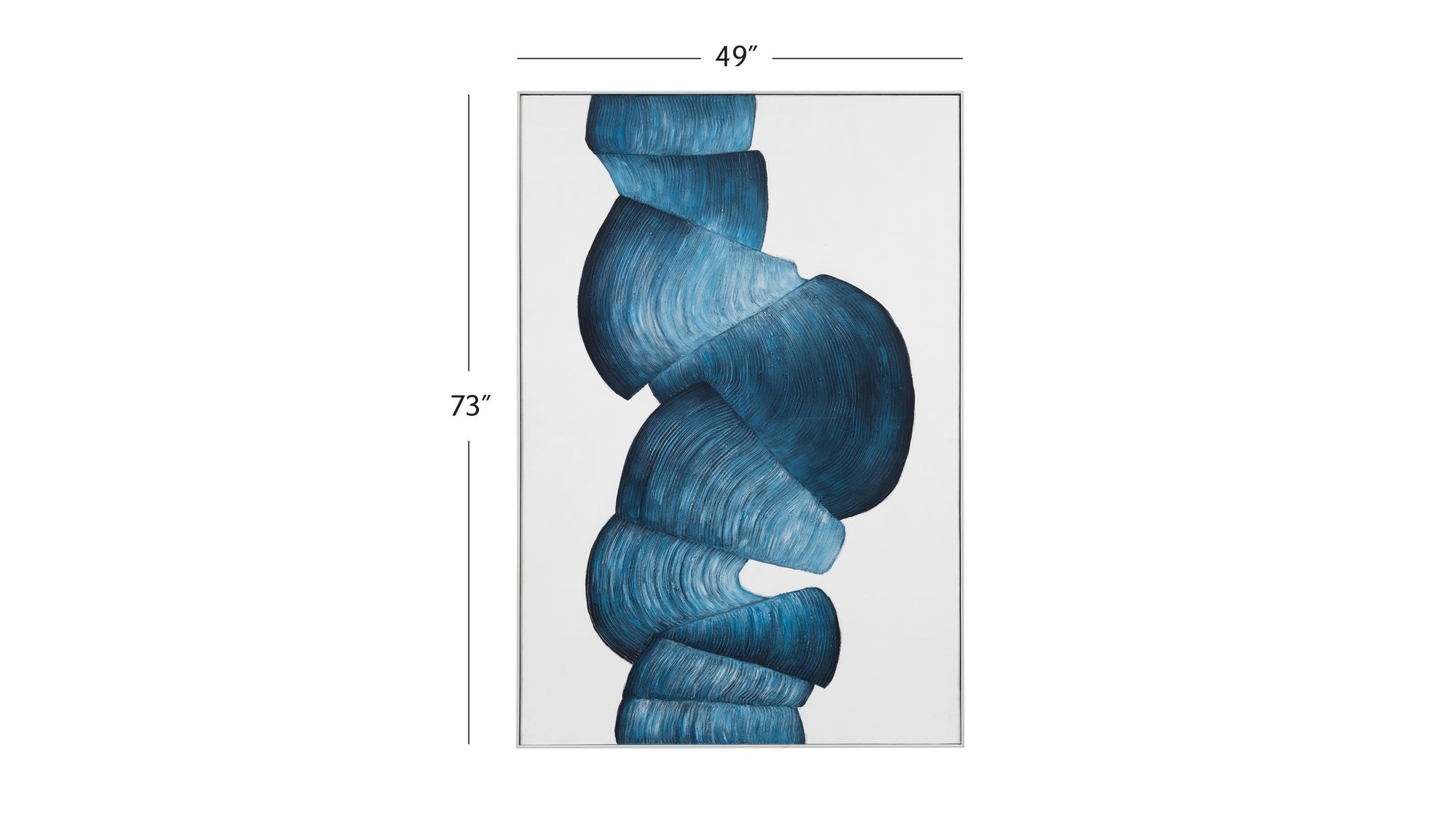 Ribbons Canvas Art - White / Blue
