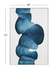 Ribbons Canvas Art - White / Blue
