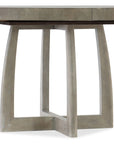 Affinity - 48" Round Pedestal Dining Table With 1-18" Leaf - Dark Gray