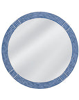 Blue Circle - Wall Mirror - Blue / Cream