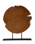 Teak Sculpture Set (Set of 2) - Dark Brown