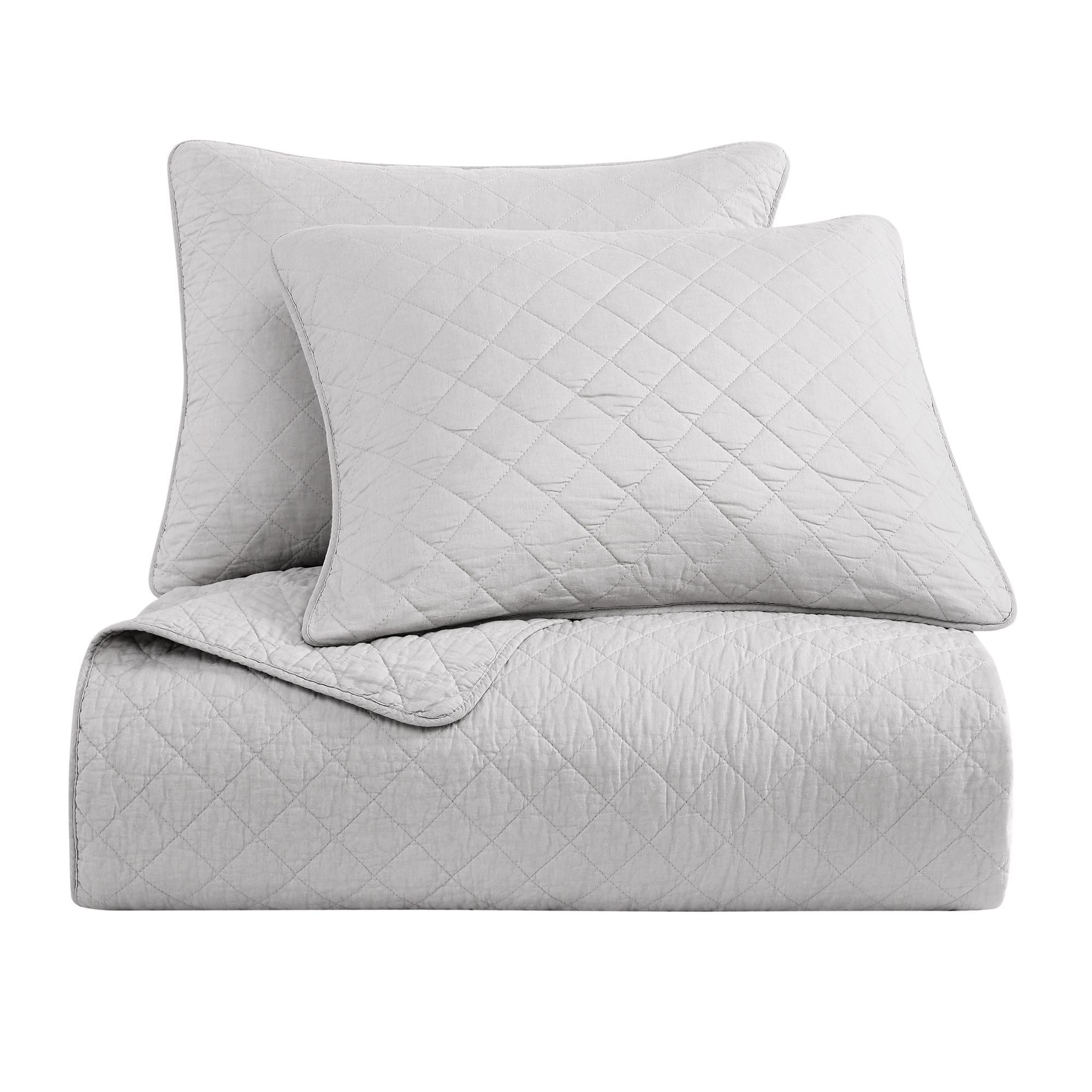 Cotton Comfort - King Quilt Set (Set of 3) - Gray