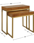 Burl-esque - Wooden Nesting Tables (Set of 2)
