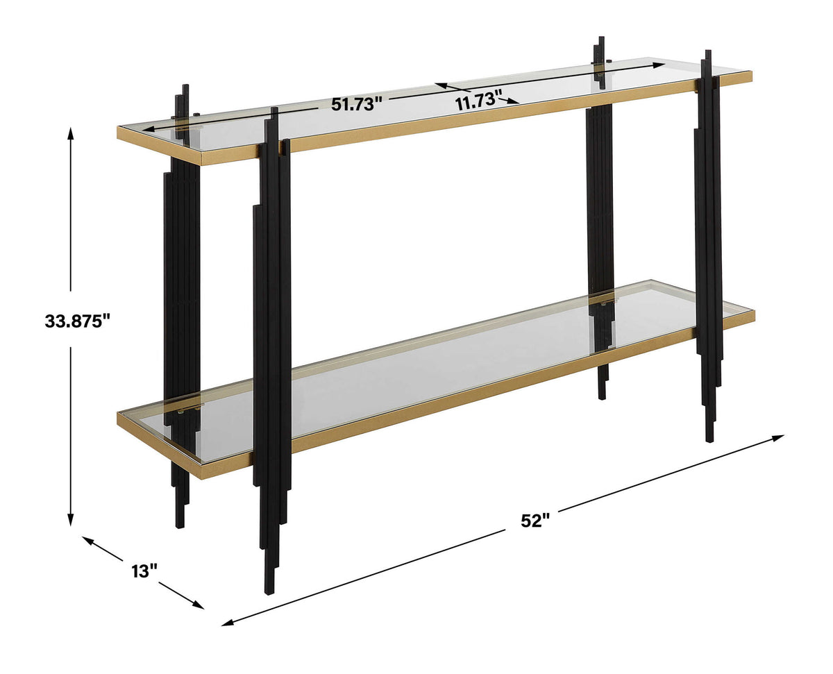 Empire - Cityscape Console Table - Gold