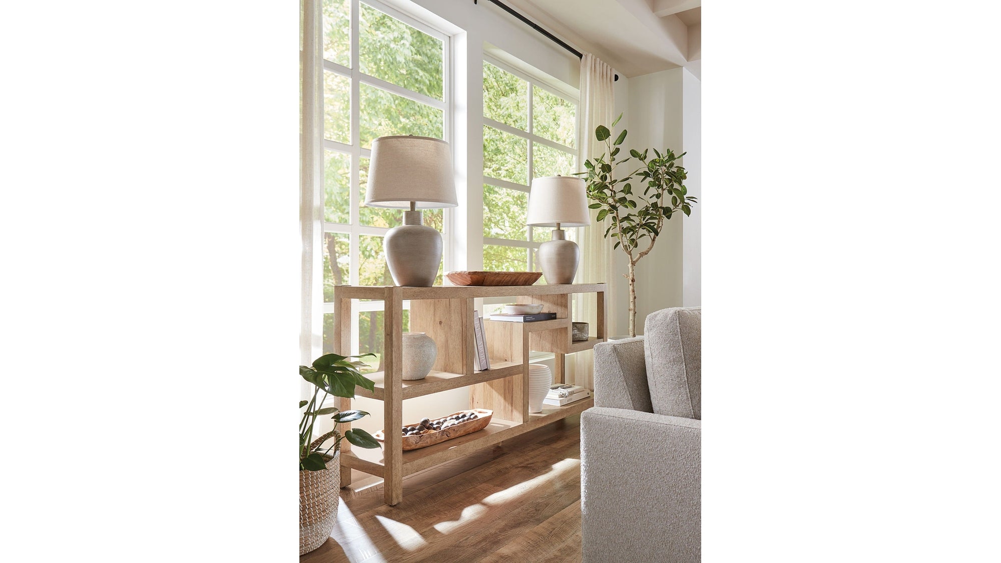 Vineyard Row - Small Console - Light Brown
