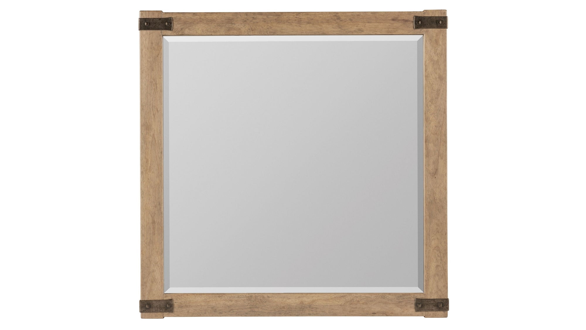 Vineyard Row - Square Mirror - Light Brown