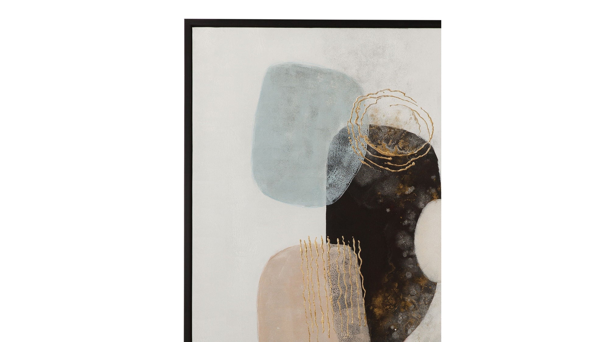 Athena Framed Canvas Set of 2 - Gray / Beige