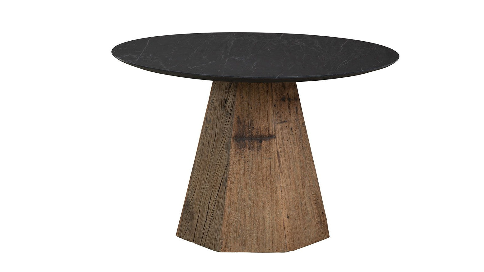 Phoebe - Marble Dining Table - Black / Light Brown