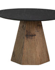 Phoebe - Marble Dining Table - Black / Light Brown