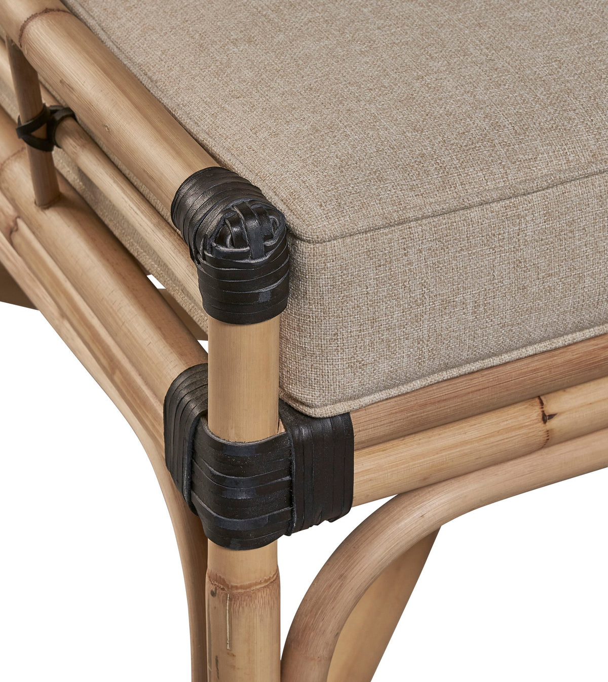 Golden Days - Rattan Chair With Leather Bindings