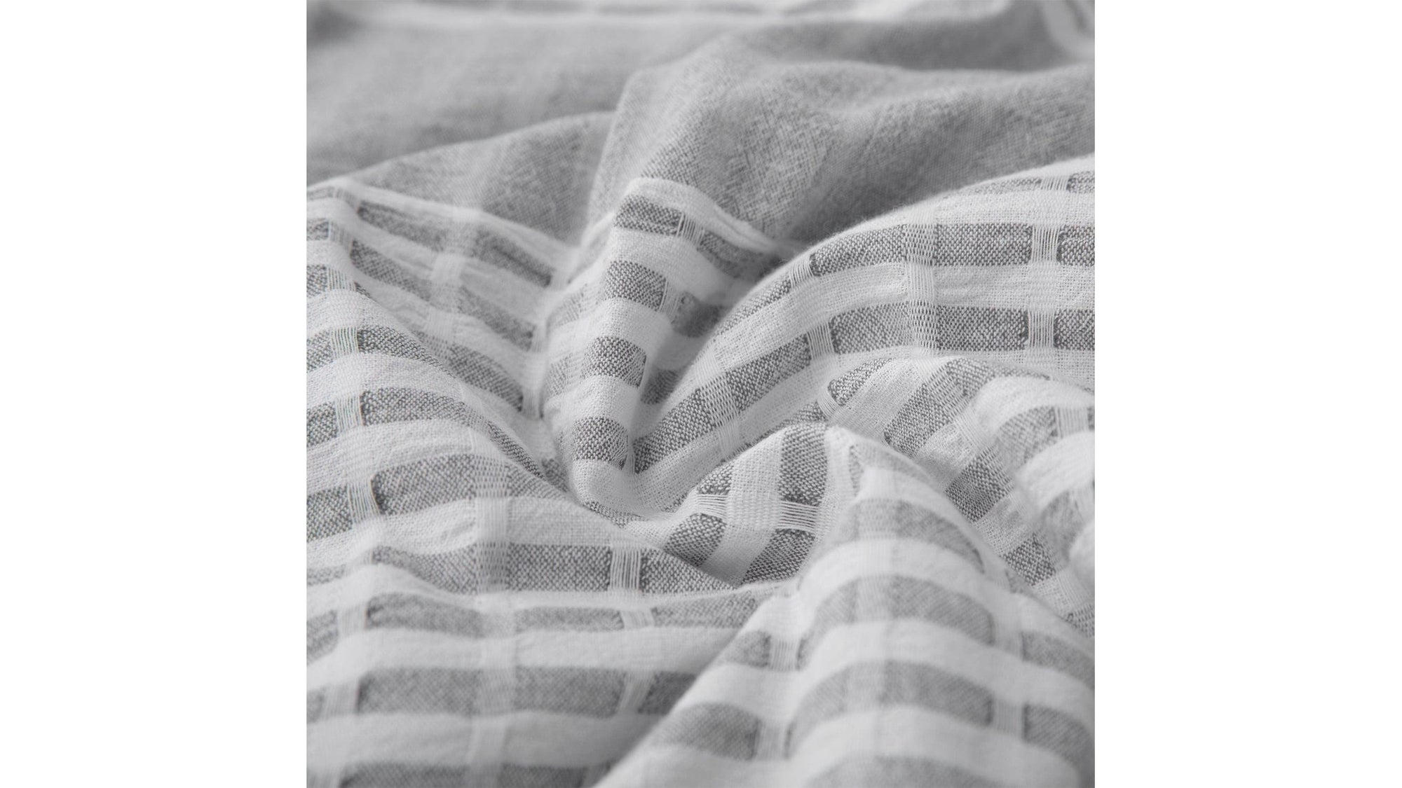 Lane - Queen Stripe Duvet Cover Set Set of 3 - Gray
