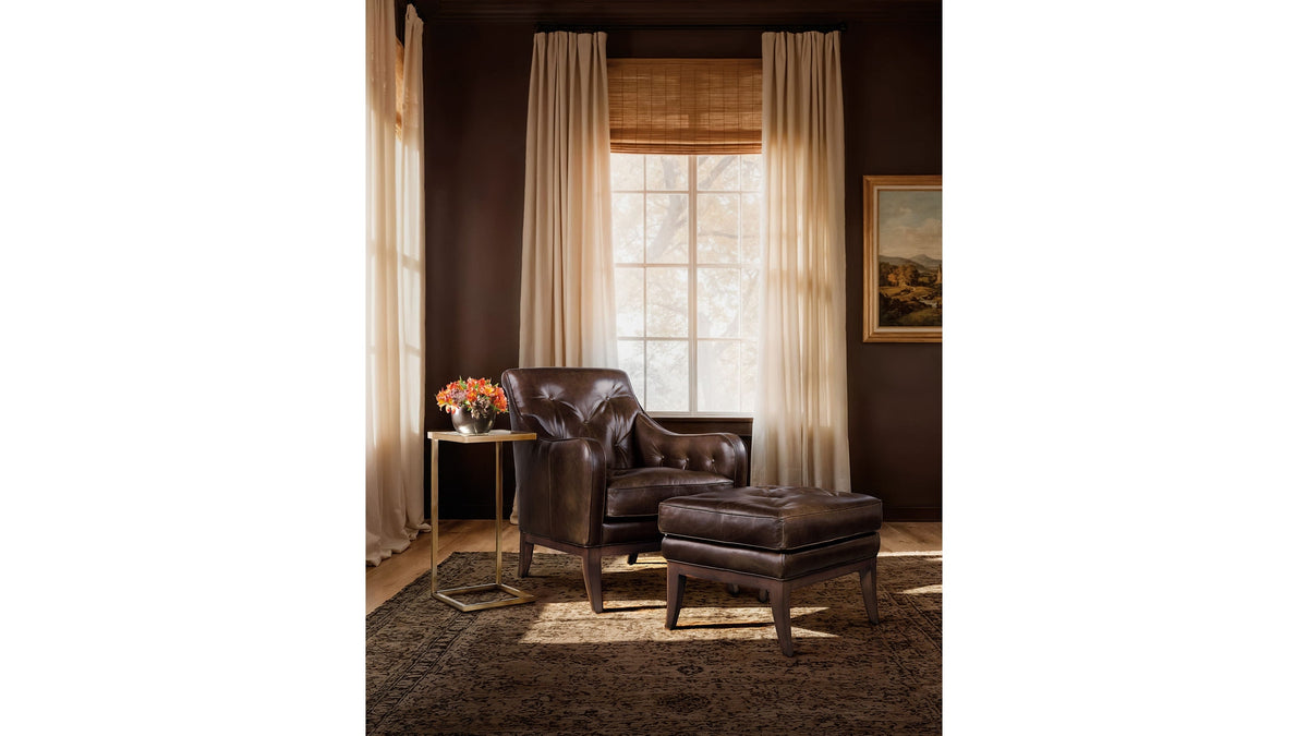 CC - Belvedere Tufted Lounge Chair - Dark Brown