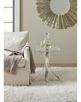 Melange - Bubble Glass Accent Table - Pearl Silver