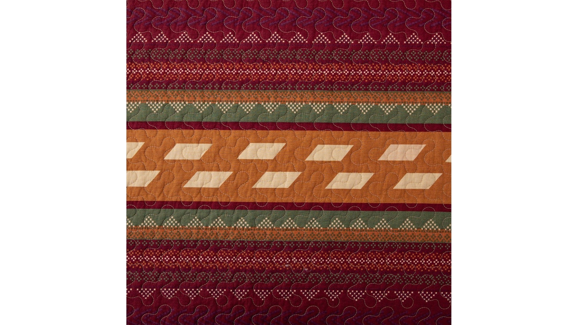 Solace - King Reversible Quilt Set Set of 3 - Red / Orange / Brown