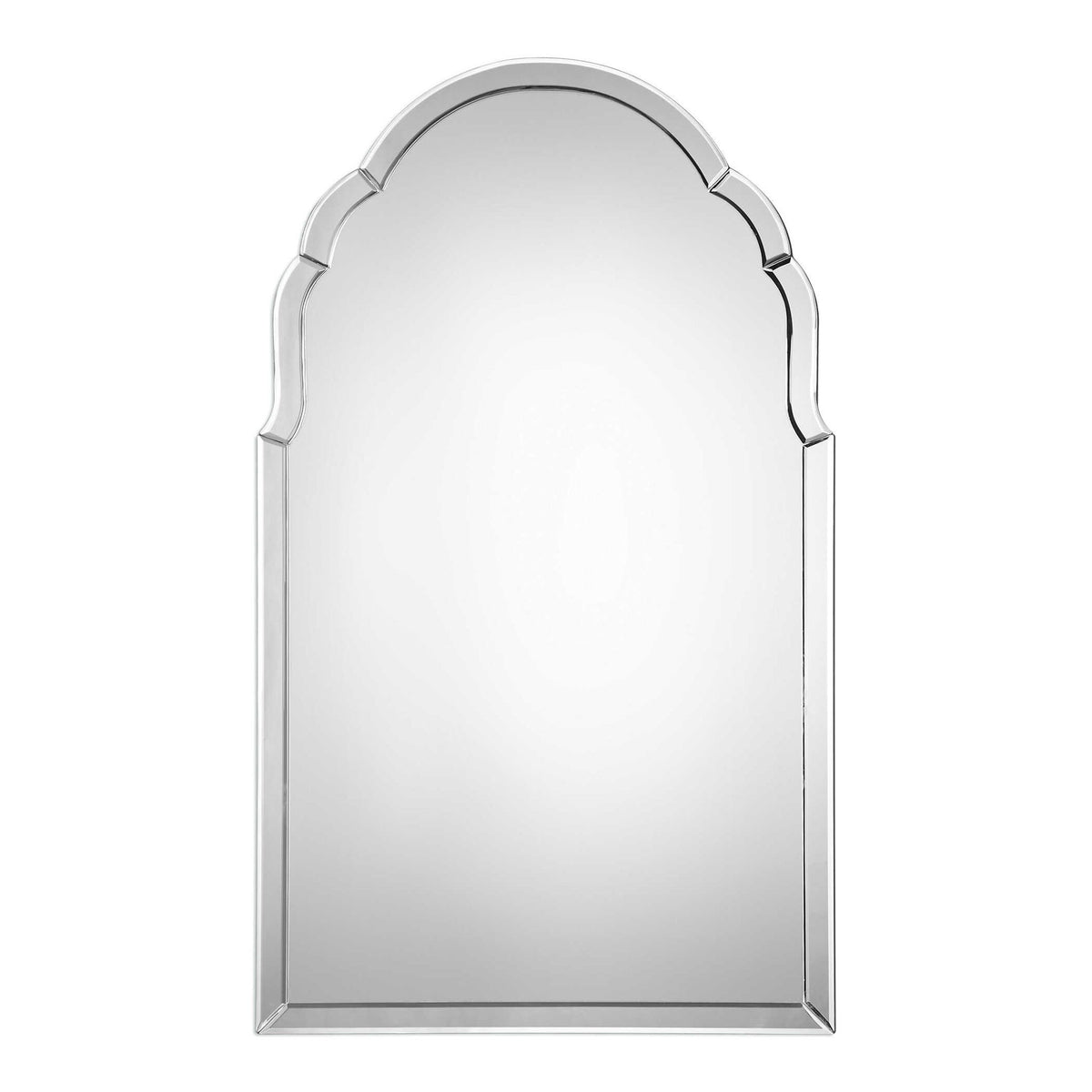 Brayden - Frameless Arched Mirror - Silver