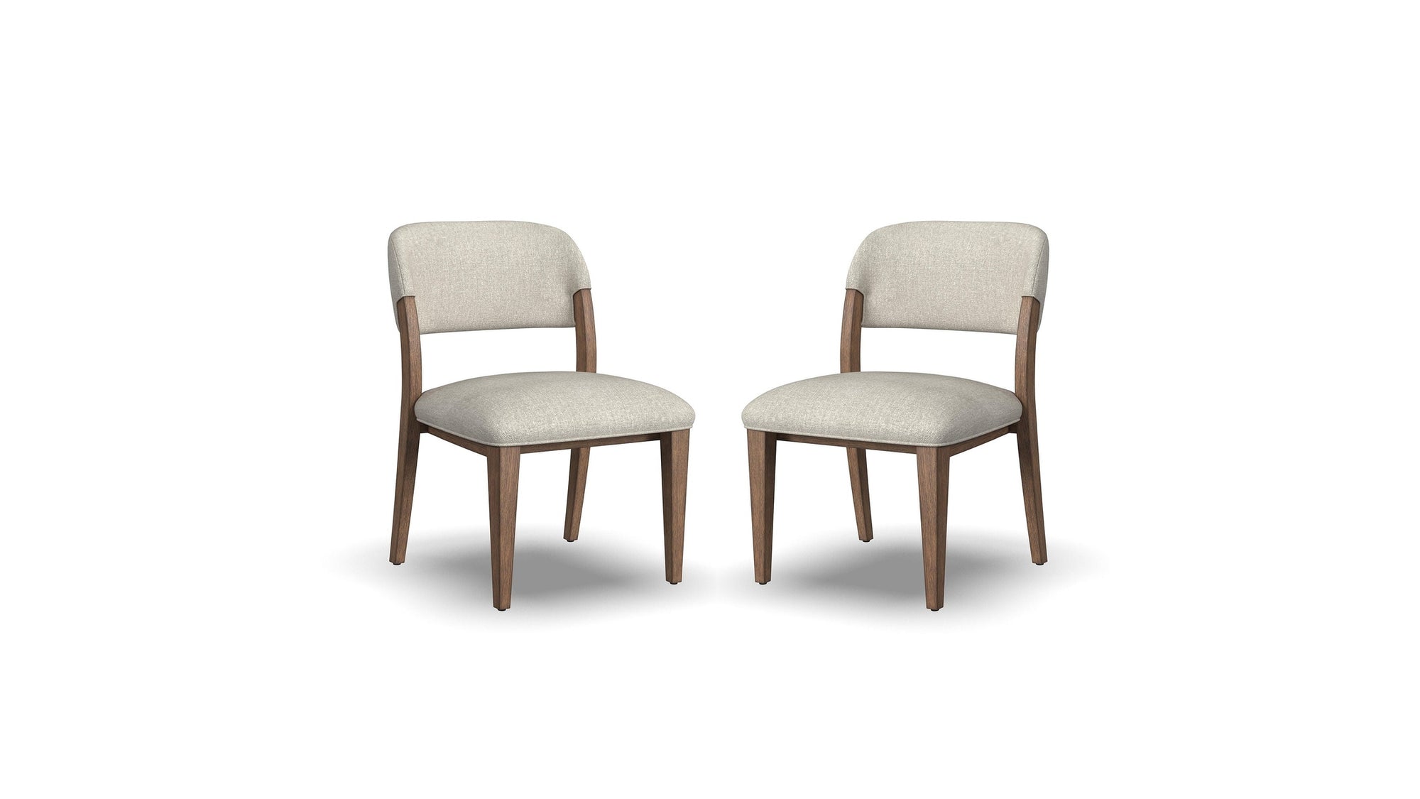Lyra - Upholstered Barrel Chairs Set of 2 - Pearl Silver
