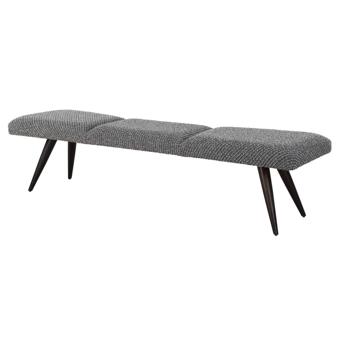 Bowtie - Charcoal Fabric Bench
